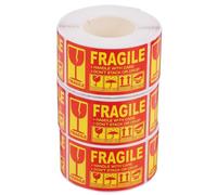 3 Rotoli Etichette Adesive Fragili, Carta Adesiva Rame | Imballaggio E-commerce, Design Antimanomissione, Facile Applicazione, per Ceramica e Contenitori Plastici