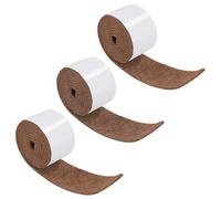 3 rotoli Feltro autoadesivo, protegge i vostri mobili e pavimenti in legno, taglio libero di qualsiasi dimensione antiderapant feltro adesivo, 100 x 1.5 cm, Marrone