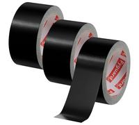 3 Rotoli Nastro Adesivo Impermeabile, 48mm x 18m Nastro per Riparazioni Nero 210μ Nastro Ripara Perdite Acqua per Riparazioni Interne ed Esterne Fissaggio Raggruppamento