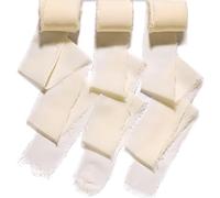 3 Rotoli Nastro di Chiffon Setoso Fatto a Mano Nastro Chiffon Champagne con Frange Matrimonio Fiocco in per Inviti a Nozze per Inviti a Nozze Bouquet da Sposa Confezioni