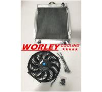 3 ROW ALLOY RADIATOR&12 Inch Cooling Fan for DATSUN 1200 B110 A12/T 1970-1976