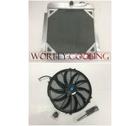 3-ROW ALUMINUM RADIATOR & fan FOR 1955-1959 CHEVY PICK UP TRUCK V8 56 57 58 new