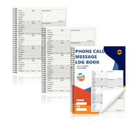3 rubriche per chiamate telefoniche, 21 x 28 cm, 120 pagine, libro per messaggi, registro telefoniche, rubrica telefonica, reception, servizio clienti e comunicazione aziendale