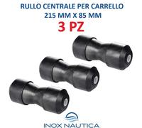 3 RULLI CENTRALI PER CARRELLO 215x85 mm RULLO CENTRALE REGGICHIGLIA BARCA