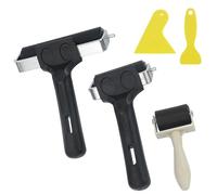3 Rulli in gomma per colla con 2 Raschiatori,3,5 cm/6 cm/10 cm Rubber Roller,Rullo Colla incisioni Stampe,Strumenti carta parati bricolage,Gomma Inchiostro Art Roller