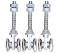 3 ruote di sospensione per porte, rullo per porta scorrevole per porte in vetro a baia, puleggia in ferro da 35 mm di diametro con scorrimento fluido, hardware di ricambio per