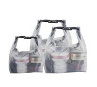 3 sacchetti cosmetici impermeabili - grande beauty case da donna e uomo, trasparente, grande borsa da viaggio, borsa da doccia, resistente allo sporco con maniglia per il campeggio, borsa per il