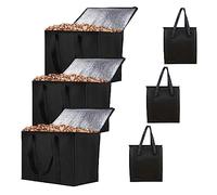 3 sacchetti di Contenitore per pellet di carburante, 20LBs contenitore per trucioli di legno, secchio di stoccaggio per pellet di legno, Impermeabile Outdoor Charcoal Storage Contenitore per Carbone