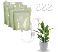 3 sacchetti per irrigazione automatica a goccia da 6,5 l, con 2 valvole regolabili, per piante da appartamento, balconi e vasi da fiori per interni, sistema di irrigazione