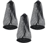 3 sacchetti per palline da golf, in nylon, con coulisse, in rete, per riporre 48-56 palline da golf