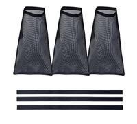 3 sacchetti per pelucchi per asciugatrice, con 3 ganci adesivi e nastro ad anello per catturare pelucchi e polvere (nero)