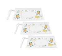 3 Sacchetti per Salviette Multifunzionali Portatili in EVA Viaggio Porta Salviette per Neonati Ambiente Pulito Leggero Ricaricabile Sacchetto per Salviette Umide Famiglia in