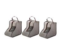 3 sacchetti per scarpe da viaggio, antipolvere, organizer per scarpe da viaggio, borsa da viaggio per scarpe con e manici, per riporre la casa, i viaggi, marrone, Und die mitte, Semplice