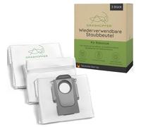 3 sacchetti riutilizzabili con cerniera per RoborockQrevo Curv, CurvX, MaxV, Slim, Master, Plus, Pro, Edge, e Saros 10, 10R, Z70