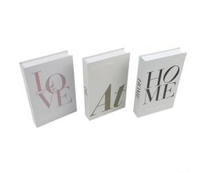3 scatole decorative per libri con meccanismo di apertura magnetico, per organizzare casa e ufficio e mensola visiva armonia