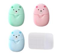 3 scatole di fiocchi di sapone da viaggio con 40 ricariche, mini fiocchi di sapone portatili, fiocchi di sapone da viaggio, fiocchi di sapone profumato, disinfettante per le mani, per campeggio,