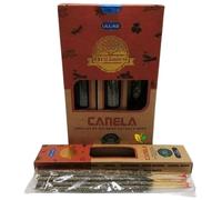 3 scatole di incenso biologico in bastoncini fatti a mano 25 gr x3 realizzate in India resina e oli essenziali 100% naturale (cannella)