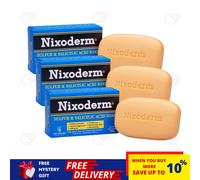 3 scatole di sapone NIXODERM allo zolfo e all'acido salicilico 100 g - proble...