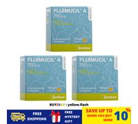 3 Scatole Fluimucil A 200mg 30 Bustine Granuli Trasparente Flemma Aroma Arancia