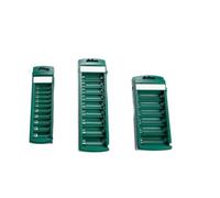 3 scatole organizer per bussole, 3/8 1/4 1/2 pollici, in plastica, supporto per guida a clip per chiavi inglesi, 6-10 slot, verde