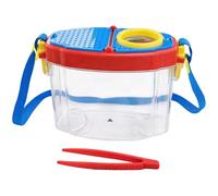 3 scatole per l'osservazione degli insetti, kit portatile Explorer con lente d'ingrandimento, tracolla e pinzette, giocattolo scientifico in ABS+acrilico, per esplorazioni all'aperto, kit di cattura