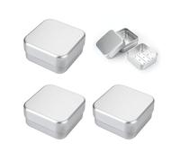 3 scatole quadrate in alluminio a tre strati, portasapone, portasapone, portasapone portatile, adatto per viaggi, viaggi d'affari, bagno (7,9 x 7,9 x 3,8 cm)