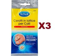 3 SCHOLL 9 CEROTTI IN LATTICE PER CALLI SOLLIEVO IMMEDIATO DA DOLORE E PRESSIONE