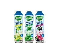 3 sciroppi senza zucchero Mojito menta verde ribes nero 3X0.6L