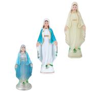 3 scultura della Vergine Maria Sacra bottiglia di Gesù Statua di Natale per esterni luminoso in plastica vintage modello mamma