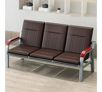 3-Seat Reception Sofa - PU ha ricoperto le sedie della sala d'attesa con i braccioli di legno per la mobilia dell'ufficio, della clinica, dell'ospedale e della banca