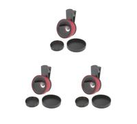 3 set 2-in-1 Obiettivo della fotocamera del telefono Macro/grandangolare Clip Carry Pouch Rosso 50x50x35mm