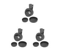3 set 2-in-1 Obiettivo della fotocamera del telefono Macro/grandangolare Clip Clip Carry Pouch Nero 50x50x35mm