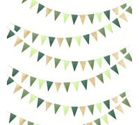 3 Set/2 Set/1 Set Bandierine a Triangolo Oro e Verde, Bandiere Colorate Adatte per Feste, Addio al Nubilato, Feste di Compleanno, Addio al Celibato, Festa di San Patrizio, Natale, Capodanno, Decorazio