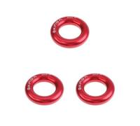 3 set 22KN Alluminio Rappel Ring Bail-Out Rappelling Rigging Arrampicata Salvataggio Rosso