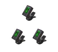 3 set Accordatore Digitale Chitarra Alimentato A Batteria Anti-Interferenza Rotante Clip-On Schermo LCD Luce Tuners Violino Basso Accessori Stile 1