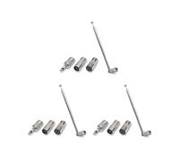 3 Set Antenna Radio FM Telescopica Antenna A Stelo Adattatore da 3,5 mm Ricevitore Stereo MAV Spina Maschio Tipo F Antenna A 7 Sezioni
