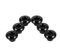 3 Set Boccole di Conversione per Accordatore 6mm, Nero | Parti per Riparazione e Aggiornamento, per Attuali di Chitarra Acustica, Metallo Abs