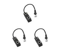 3 set da 1 a 2 prese LAN Ethernet spina di rete splitter adattatore Extender