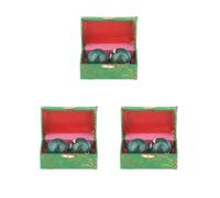 3 Set di 2 palline da massaggio con scatola portaoggetti Baoding Balls per persone di mezza età Panda verde 42 cm