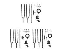3 Set di 3 mani per saldatura strumenti di terza mano Lente d'ingrandimento illuminata 3X