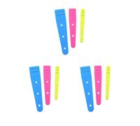 3 set di 3 misure multicolori infila-aghi da cucito in plastica per indossare fascia elastica fai da te