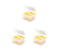 3 set di 40 pezzi di spazzole interdentali flessibili push-pull in plastica per l'igiene orale, strumento per l'igiene orale, uso domestico, viaggi, giallo, 0,4 mm