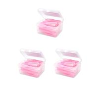 3 set di 40 pezzi di spazzole interdentali push-pull a forma di I palmare per l'igiene orale all'aperto, strumento per viaggi e vacanze, rosa 0,7 mm
