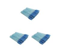 3 set di 50 pennelli per ciglia per San Valentino, applicatore con setole dolci, pinzette per sopracciglia con impugnatura facile, spazzola per sopracciglia con asta di cristallo/blu