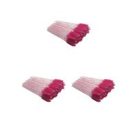 3 set di 50 pennelli per ciglia per San Valentino, applicatori per sopracciglia, pinzette per sopracciglia con impugnatura facile, con asta di cristallo/rosso rosa