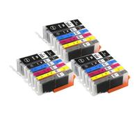 3 Set di 6 Compatibile Canon PGI-550 e CLI-551 cartucce d'inchiostro (18 inchiostri) - Nero / Ciano / Magenta / Giallo / Grigio per l'uso in Canon Pixma iP8750, MG6350, MG7150, MG7550, MX925