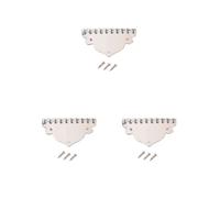 3 set di cordiera per mandolino cromata, 10 corde, con viti, 70,5 x 42 mm