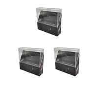 3 set di extension per ciglia Scatola di immagazzinaggio pinzette Organizer Case Stand Holder Nero