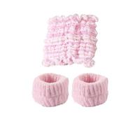 3 set di fasce elastiche per capelli larghe e sciolte per spa, stile semplice, per la cura della pelle, lavaggio del viso, da donna, girlswash, rilegatura per il viso (rosa)