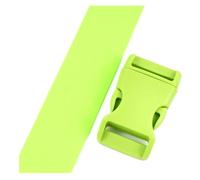 3 set di fibbie in plastica da 20-25 mm, chiusura a sgancio per la regolazione della cinghia in fettuccia,Verde fluorescente,25 millimetri